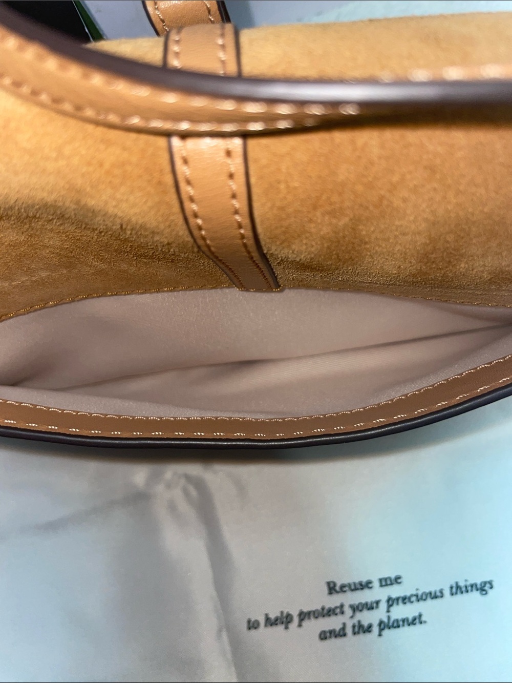 NWT Kate Spade Small ‘Loop’ Suede Shoulder Bag - Picture 11 of 15